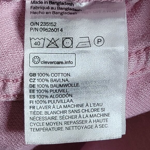 H&M High-Rise 100% Cotton Pink Jeans. Size 4 - Picture 5 of 5